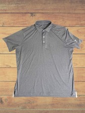 Johnnie-O Performance Polo Shirt Gray Mens XL Sleeve Hit