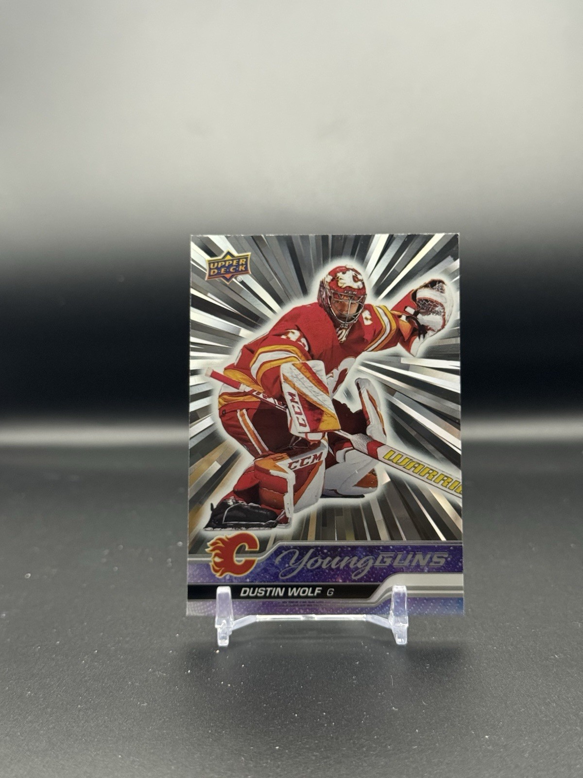 2023-24 Upper Deck Series 1 - Young Guns Dustin Wolf #210 Outburst Silver (RC)