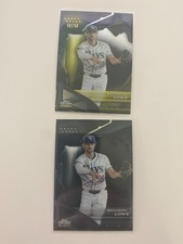 2026 Topps Chrome Black Brandon Lowe Gold /50 and Base #170