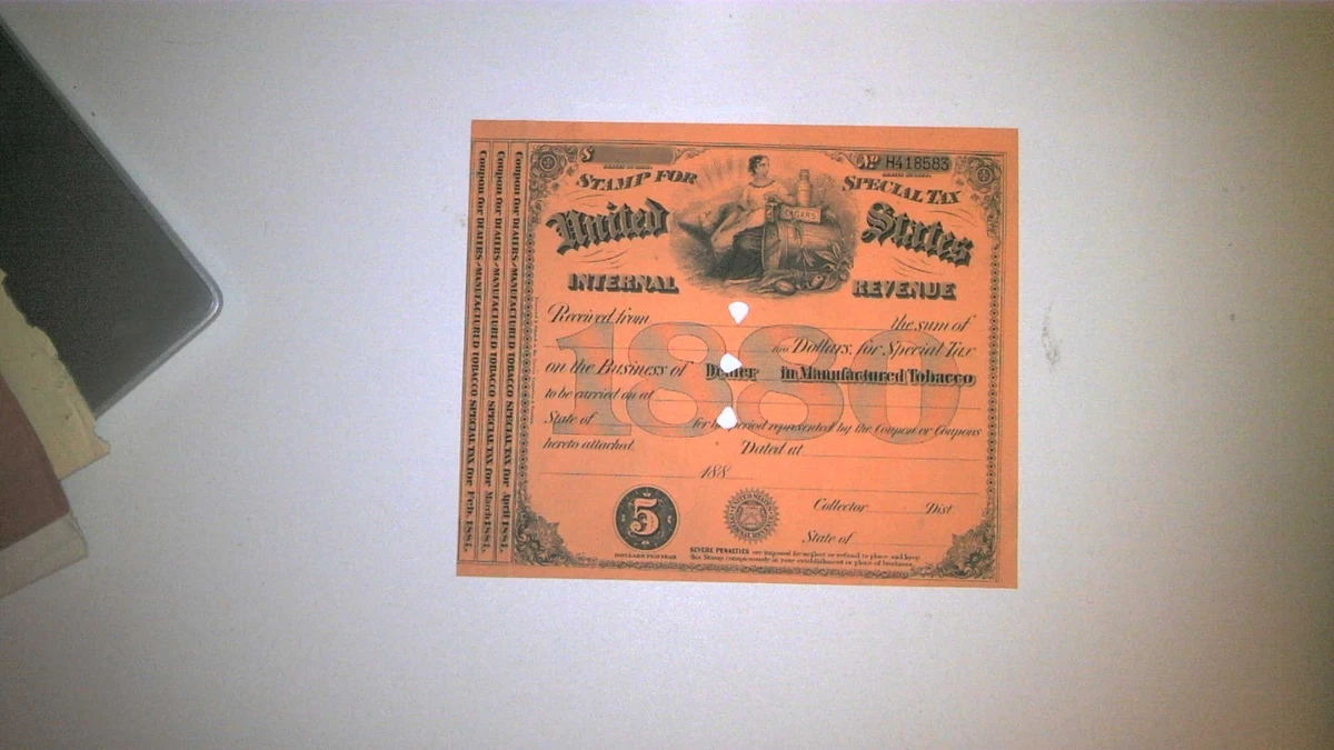 tobacco tax stamp products for sale