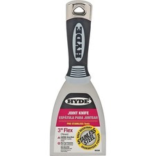 Hyde 06358 Putty Knife, 3 in W Blade, Stainless Steel Blade, Plastic Handle, Cus