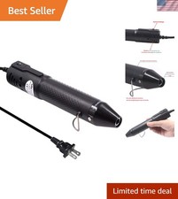 Black Electric Heat Gun with Non-Skid Handle for Comfortable Use in Crafting