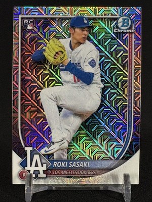 2025 Bowman Draft #12 Roki Sasaki RC Rookie Mojo Refractor LA Dodgers