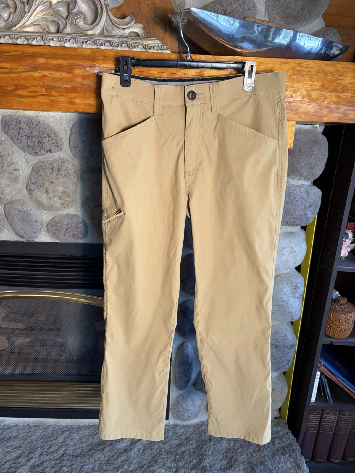Orvis Mens Performance Tech Pants Gray 32x29 Hiking Travel Outdoor Stretch Chino