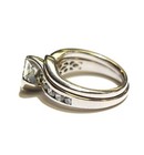 GIA certified 14k white gold 1.29ct princes diamond engagement wedding ring — photo 4