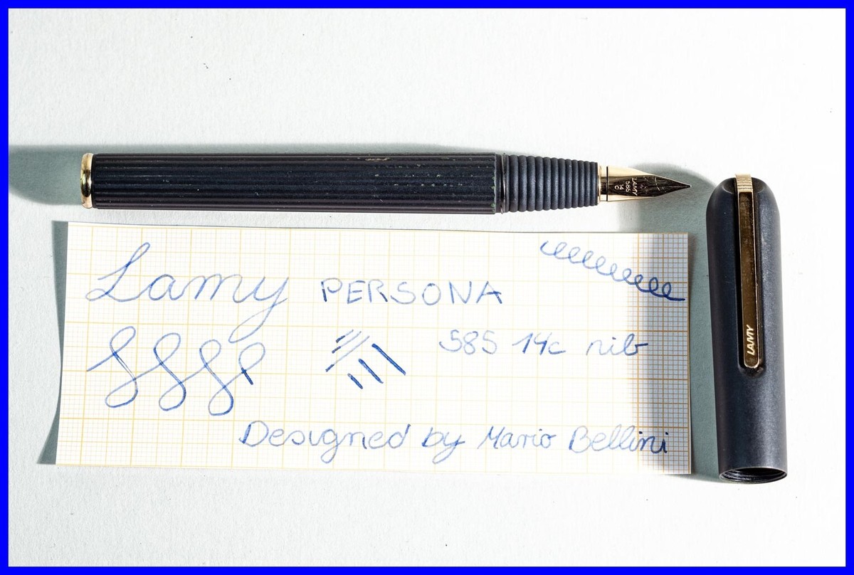 Vintage Lamy Persona Mario Bellini Design Füller Titanium Oxyd