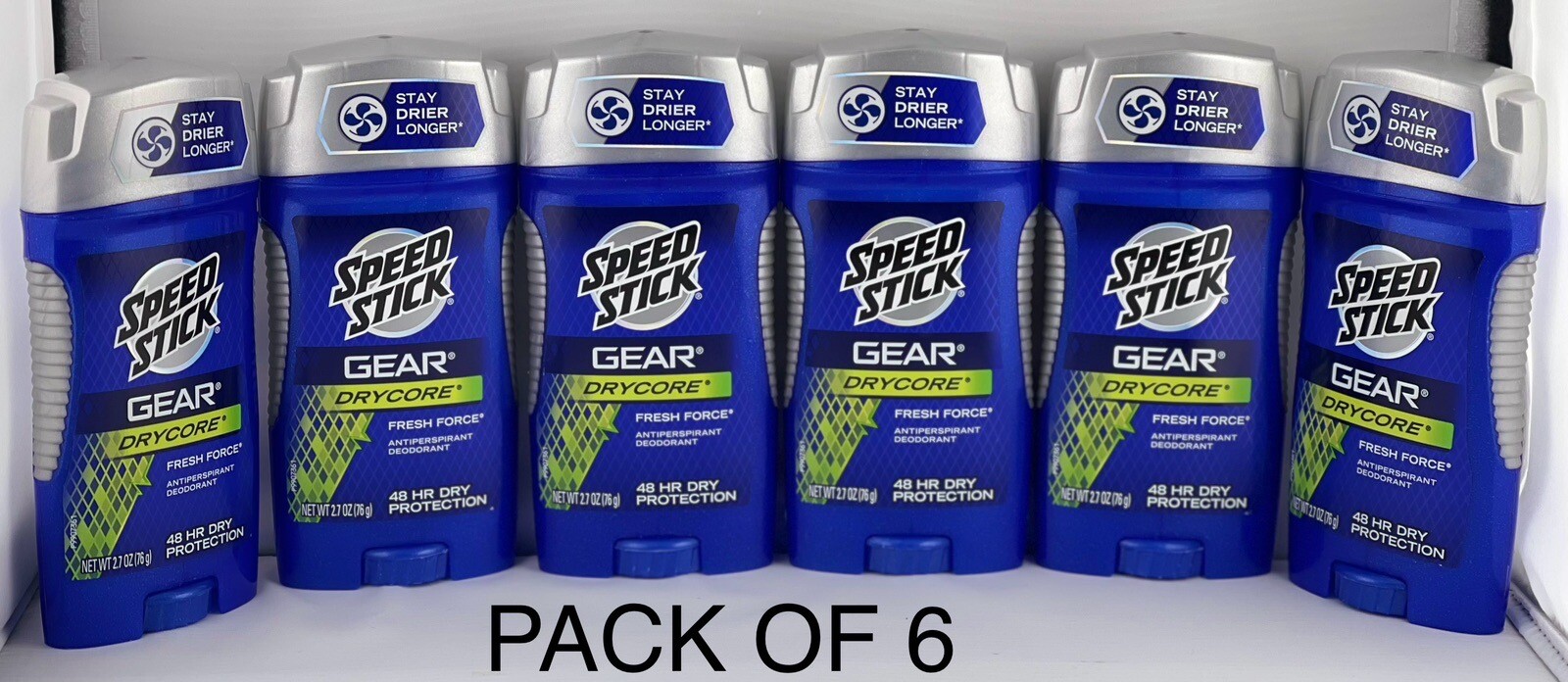 Speed Stick Gear Drycore Men's Antiperspirant & Deodorant Fresh Force PACK OF 6 eBay