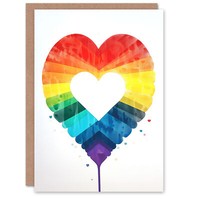 Regenbogen Liebe Herz Jahrestag Valentinstag Liebeskarte Valentinskarte