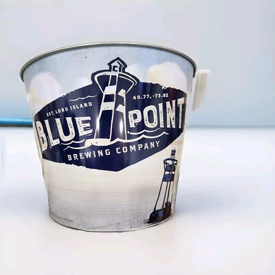 Blue Point Brewing Company Beer Metal Ice Bucket Beer Bucket -BRAND NEW