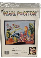 Candamar Designs Pearl Painting Tropical Fish Sea Kit 10256 NIP 8"x10"