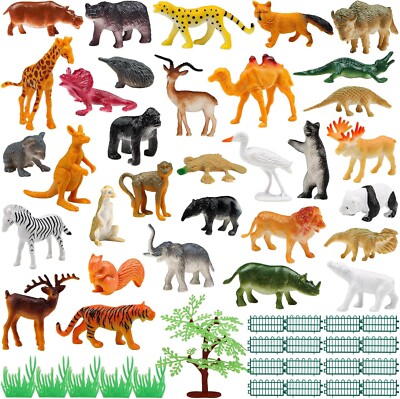 DOITEM Animals Spielzeug, Wild Jungle Zoo Tier, Mini Tierfiguren Set, 54PCS, ...