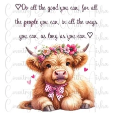 Sublimation Transfer Do Good Cow Western Ready To Press Heat Transfer