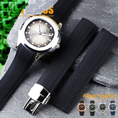 Silikon Uhrenarmband passend für Patek Philippe PP Aquanaut 5167R 5167A 5164A...
