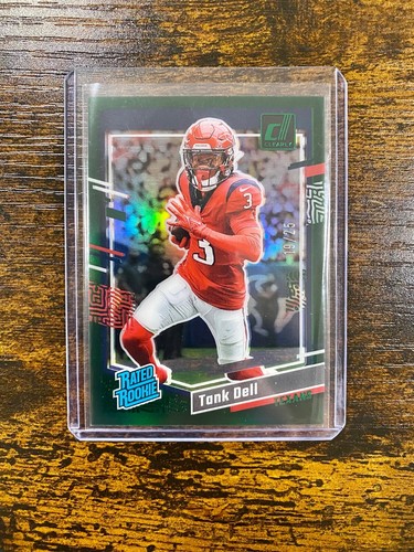2023 Clearly Donruss Tank Dell GREEN Rookie Card RC 19/25 #85 Houston Texans