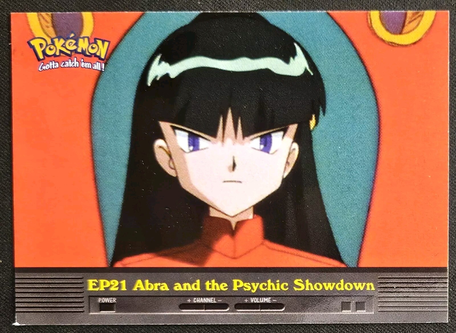 EP23 Abra And The Psychic Showdown Topps Series 2 TV Animation Blue L Pokémon NM