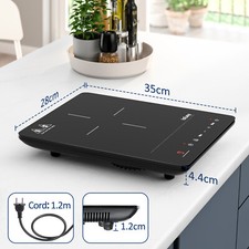 Induktionskochplatte Induktionskochfeld 1 Platte Herdplatte Induktionsherd 2000W