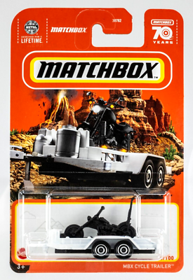 2023 Matchbox #63 MBX Cycle Trailer™ WHITE | CYCLE RUNNER