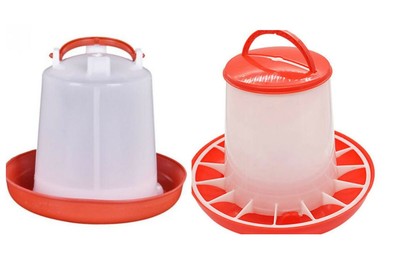 1 5 L Plastic Chicken Quail Poultry Chick Hen Drinker Food Feeder
