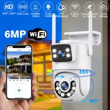 4K Wireless Security Camera System Outdoor Home Dual Lens Wifi Night Vision Cam