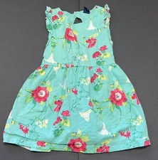 Girl's Gap Green Floral Dress Size 4-5 EUC