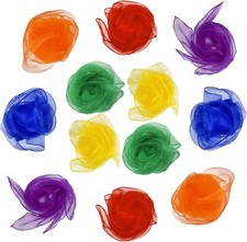 Juggling Scarves 12 PCS Dance Scarves for Kids Play Silk Scarve for Toddlers