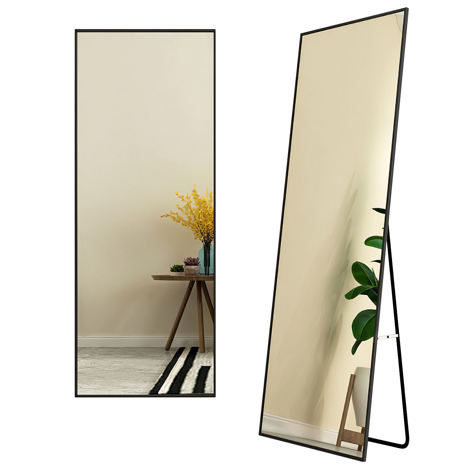 Full Length Mirror, Hanging Mirror Full Length with Stand Free Wide Applications