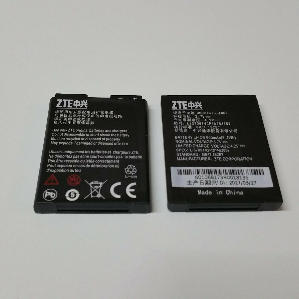 その他 Mobile battery GENUINE ZTE Telstra Flip Battery Li3709T42P3h463657 900mAh - Local
