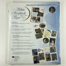 NEW Creative Memories 8 1/2 x 11 White Scrapbook Pages Refill 15 Sheets 2000