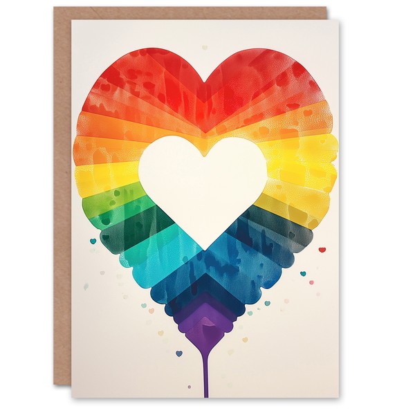Regenbogen Liebe Herz Aquarell Jahrestag Valentinstag Liebeskarte Valentinskarte-image