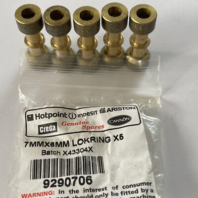 Lokring Messing Reduzierstück Verbinden von Rohren Ø 7 x 6 mm - 5 Stück im Pack
