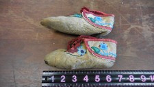 Authentic Native American Beaded Baby Moccasins--some damage