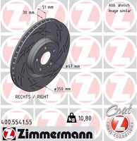 Zimmermann 2X Bremsscheiben Vorne BelüFtet Beschichtet FüR Mercedes W177 W247