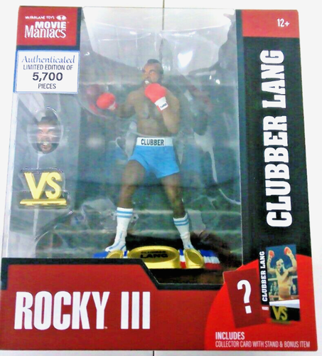McFarlane Movie Maniacs Rocky 3 Clubber Lang 6" Fig Ed 1/5700 Blue Shorts Sealed