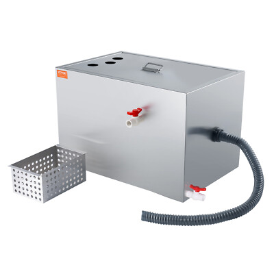 VEVOR Commercial Grease Interceptor Grease Trap 40 LBS 10 GPM Stainless Steel