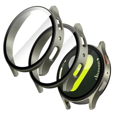 Case with Screen Protector Compatible with Samsung Galaxy Watch 7 44mm, 2 Pack