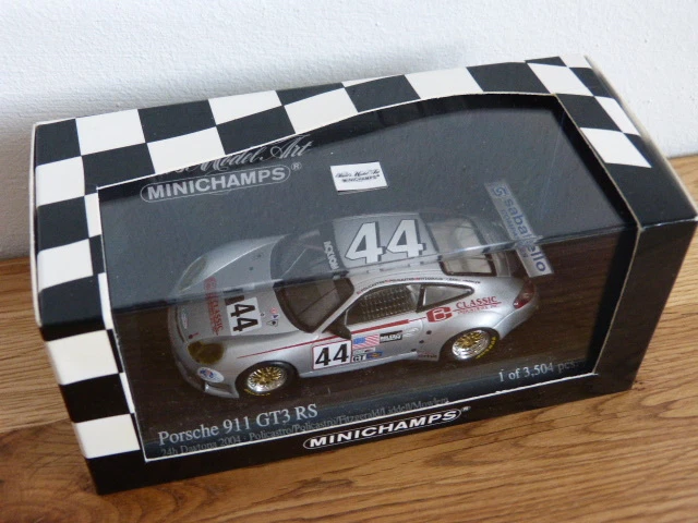 Porsche 911 996 GT3 RS 24H Daytona 2004 #44 Argento Minichamps Modellino 1:43 - Immagine 4 di 4