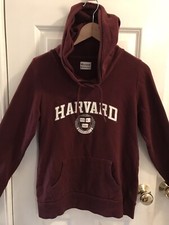 VTG Champion HARVARD University Pullover Hoodie Sweatshirt Unisex S/M Maroon