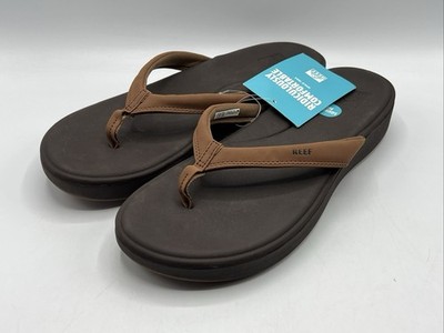 Reef Cushion Cloud Flip Flops Women's Size 10 Espresso Brown New