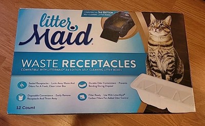LitterMaid 3rd Generation Waste Receptacles 12 Count Compatible NEW Sealed
