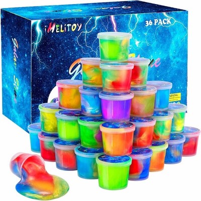 Galaxy Slime Kit for Girls Boys, 36 Pack Mini Slime Party Favors for Kids, Prett