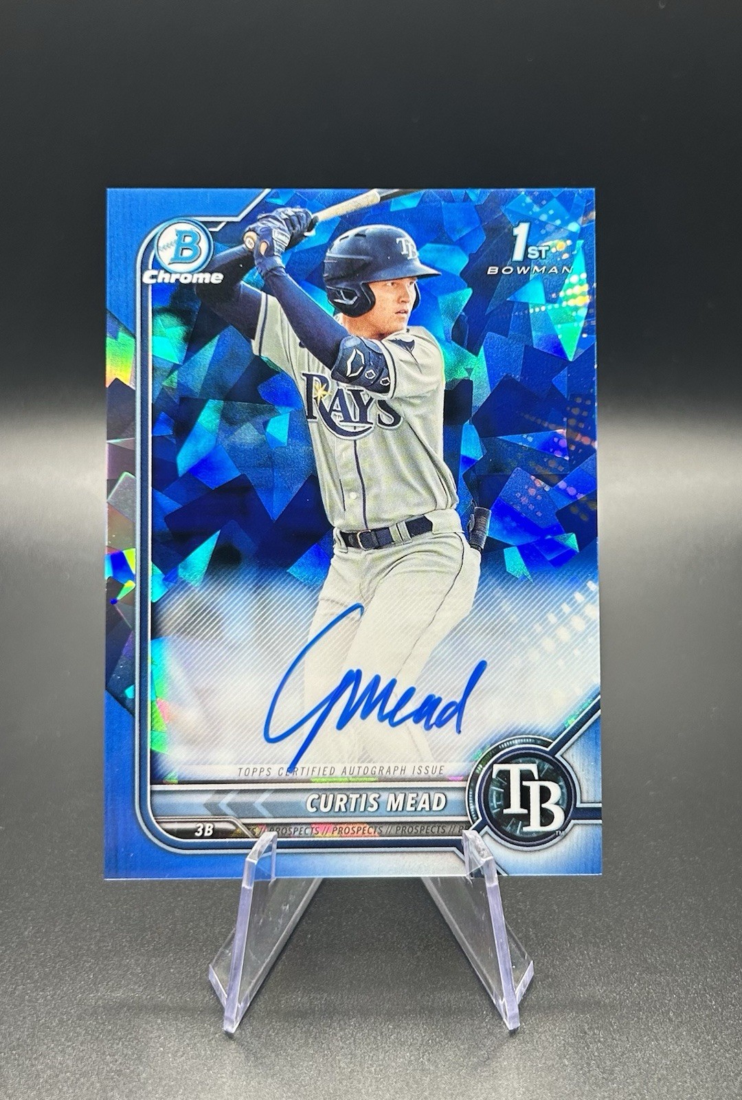 2022 Bowman Chrome Sapphire Curtis Mead Prospect Auto BSPA-CM