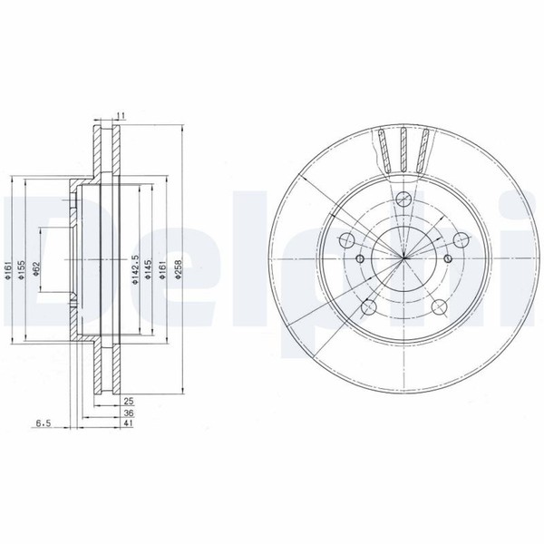 2X Bremsscheibe Delphi BG3355 FüR Toyota MR2 2 16V SW20_ SW20R Turbo SW21_-image