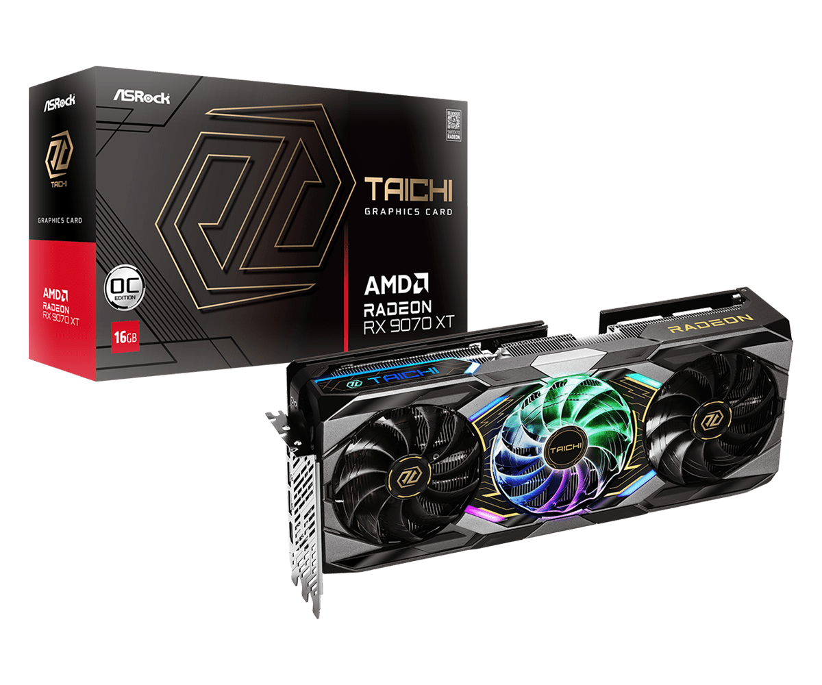 ASRock Radeon RX 9070 XT Taichi 16GB OC GDDR6, PCIe 5.0, 3100MHz, 3x DP 2.1a
