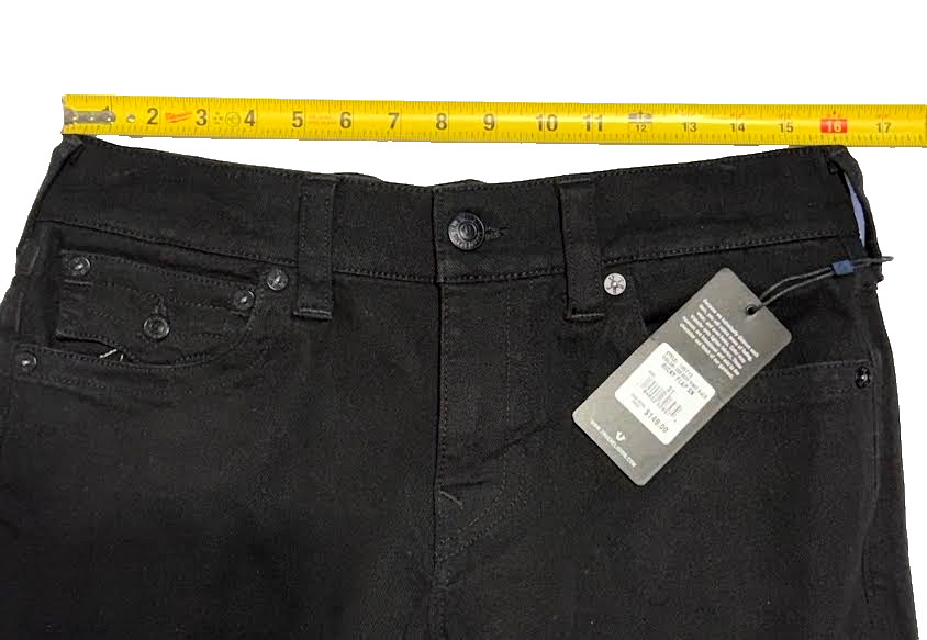 NWT True Religion Jeans Mens 32 Black Ricky Relaxed Straight Flap Pockets $149 thumbnail 12