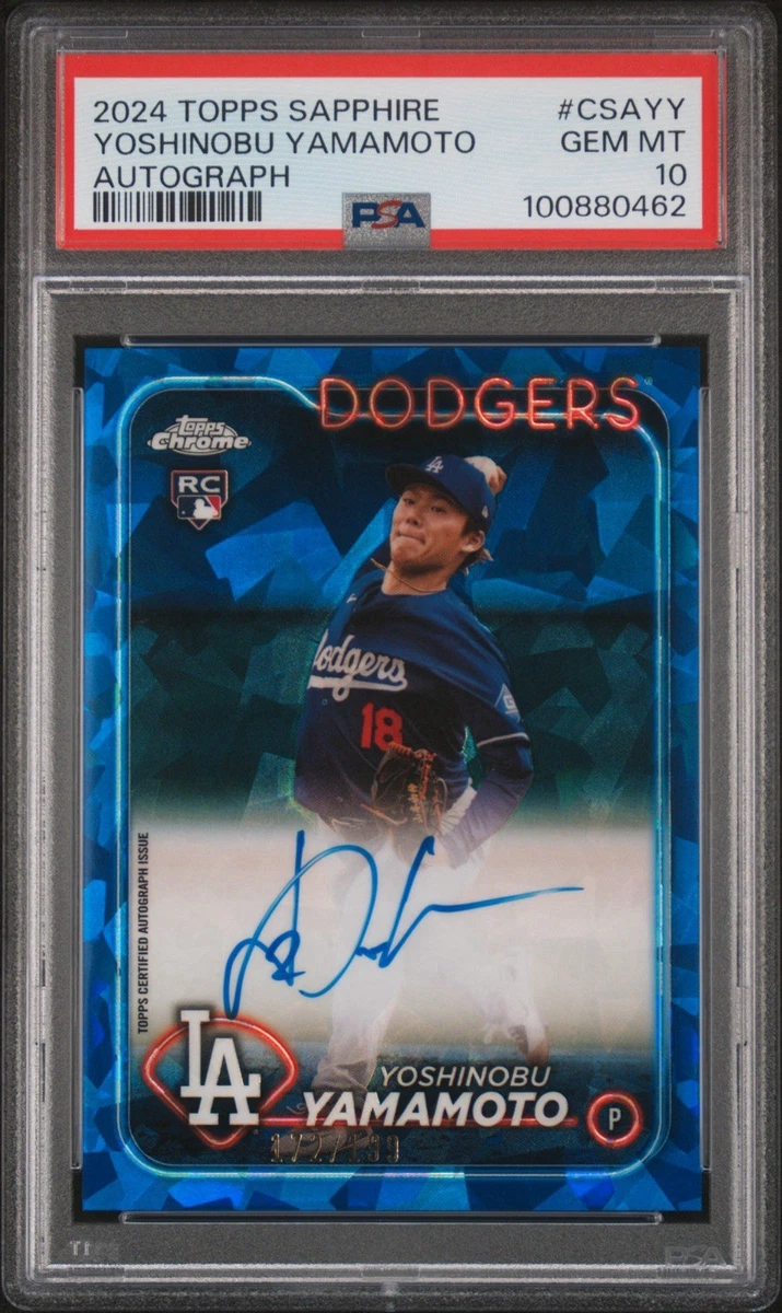 2024 Topps Chrome Sapphire Edition - Yoshinobu Yamamoto #CSA-YY