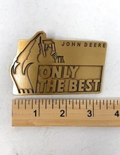John Deere 1991 Backhoe Loader Tractor Only The Best Brass Belt Buckle Moline IL