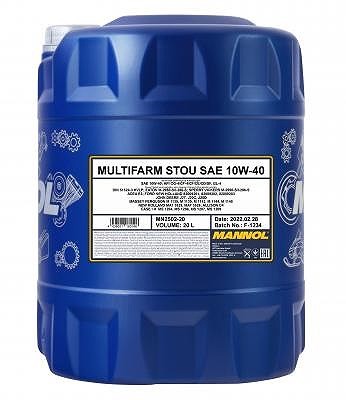 MANNOL 20 L MULTIFARM STOU 10W-40 MOTORÖL LANDMASCHINEN BAUMASCHINEN ÖL