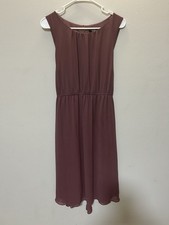 Simply Vera Vera Wang Sleeveless Chiffon Dress – Burgundy Size XL