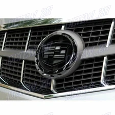 For Cadillac Front Grille 6" Emblem Hood Badge Logo Black Symbol Ornament 1PCS