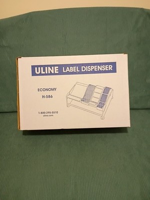 Uline Economy Label Dispenser 12'' H-586 Holds 1'' Core Labels*new inbox*